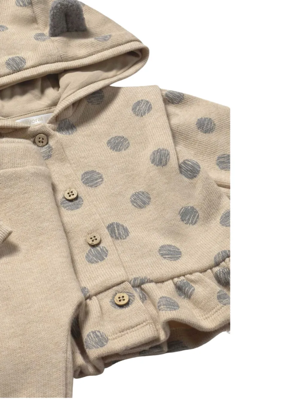 Mayoral Polka-dot Hooded Tracksuit Set (set Of Three) In White