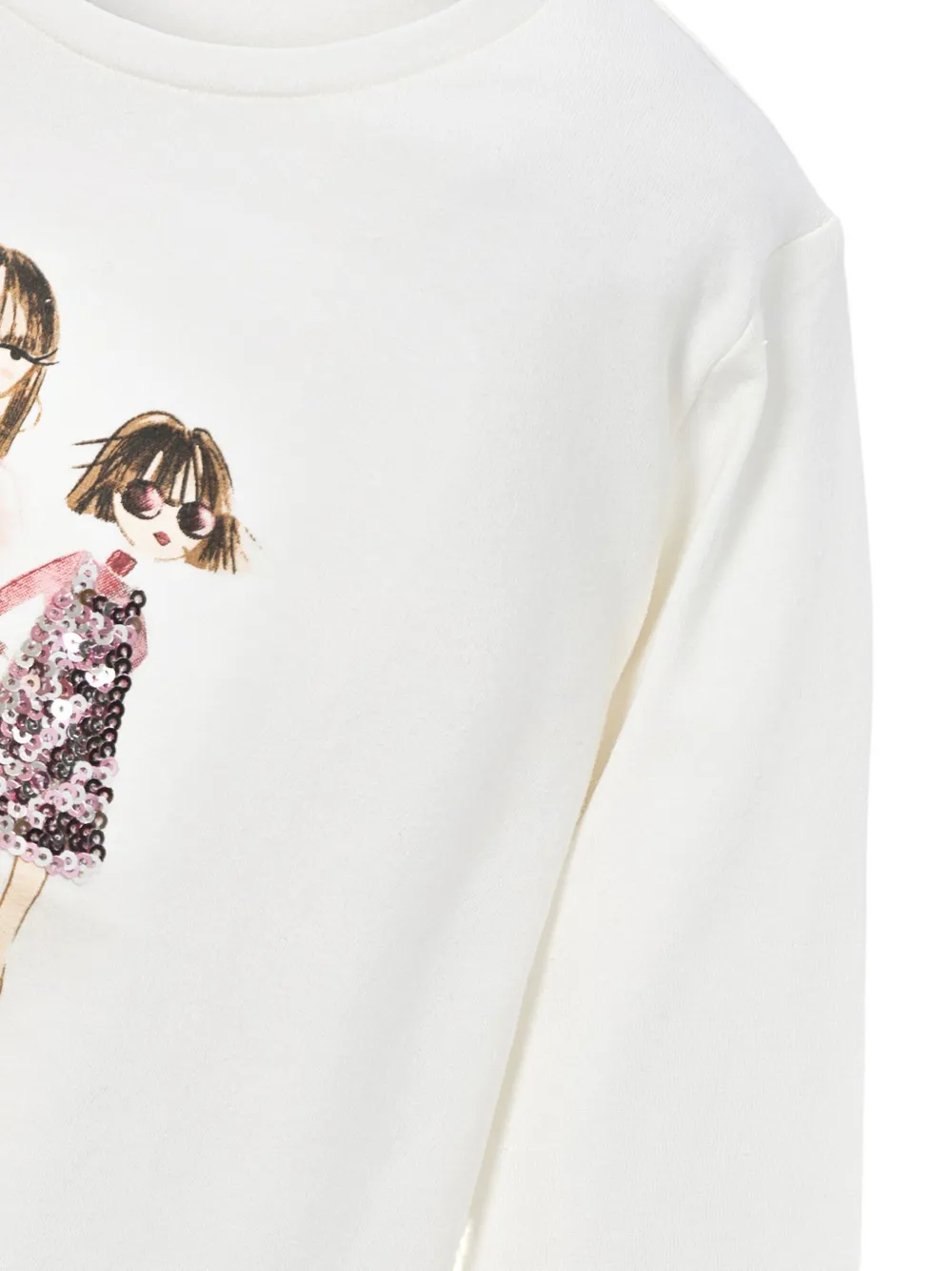 Mayoral T-shirt met poppenprint Wit