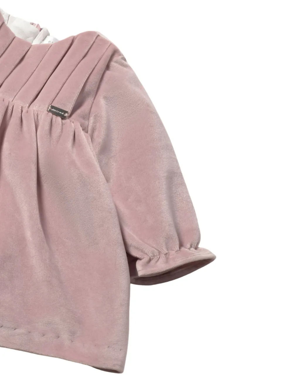 Mayoral Fluwelen jurk met ruches Roze