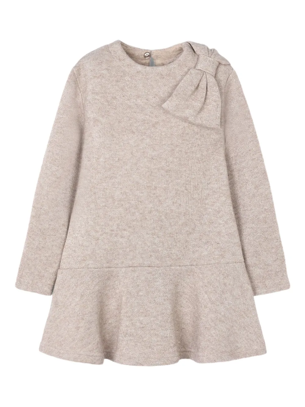 Mayoral bow knit dress | Neutrals | Image 1