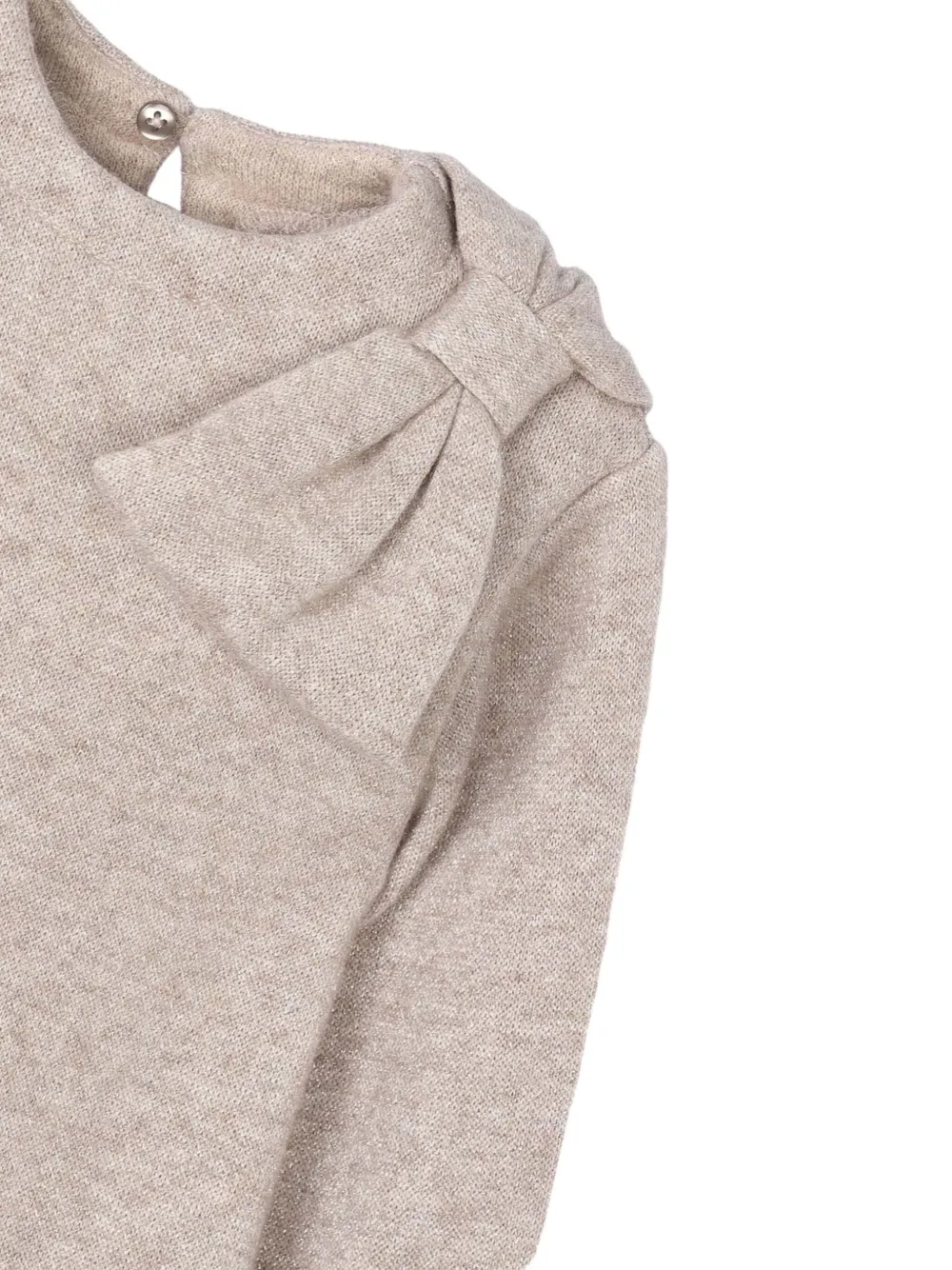 Mayoral Gebreide jurk met strik Beige