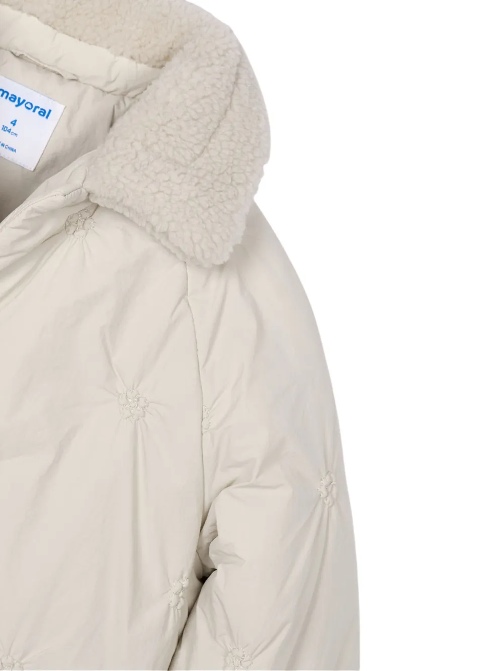 Mayoral Donsjack met gewatteerde kraag Beige