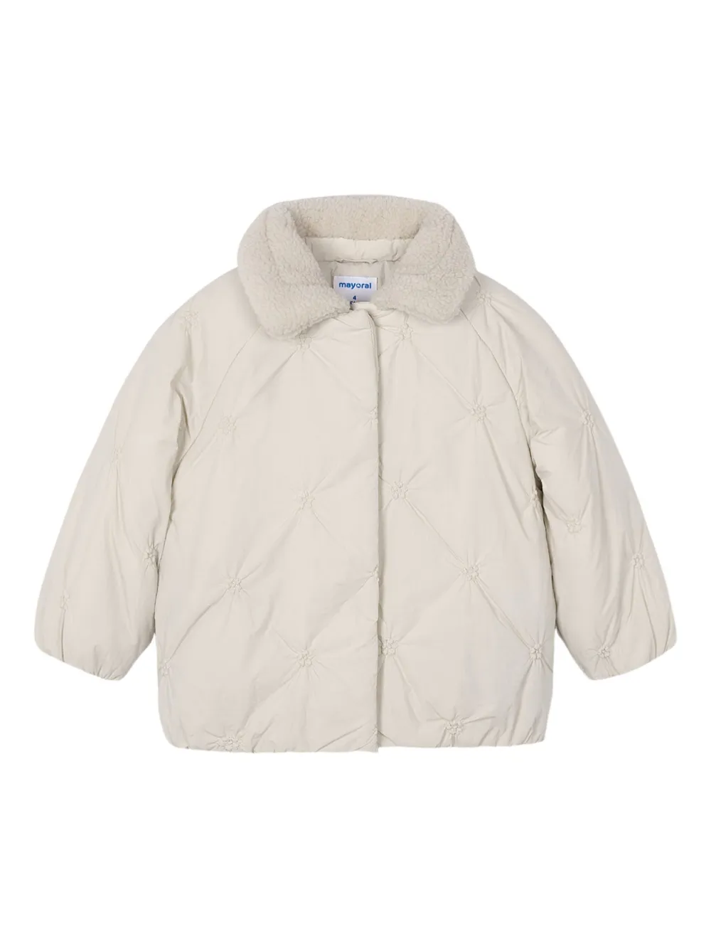 Mayoral quilted collar puffer jacket | Neutrals | Image 1