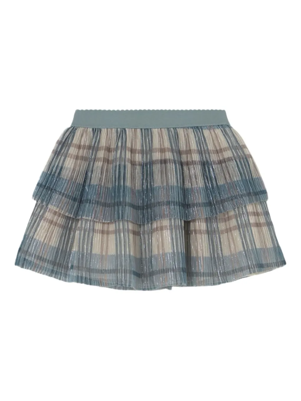 Mayoral Geruite gelaagde rok - Blauw