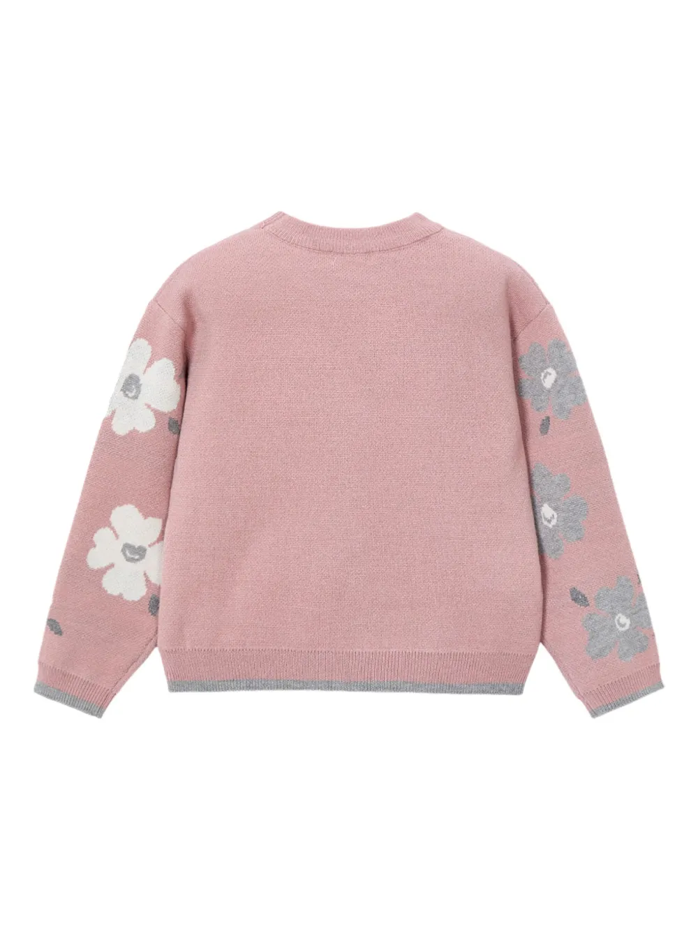 Mayoral jacquard floral sweater | Girls Jumpers & Knitwear | Image 2