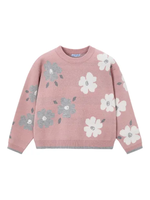 Mayoral jacquard floral sweater