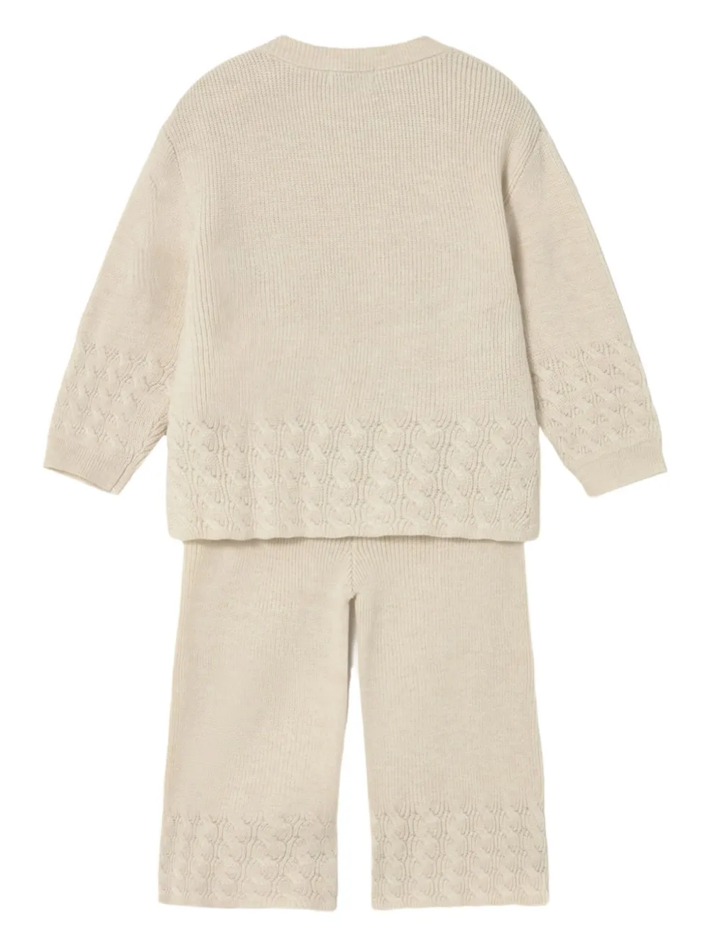 Mayoral Knitted Tracksuit In Neutral