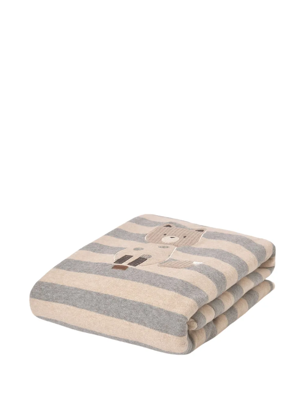 Mayoral Striped Sherpa Blanket In Brown
