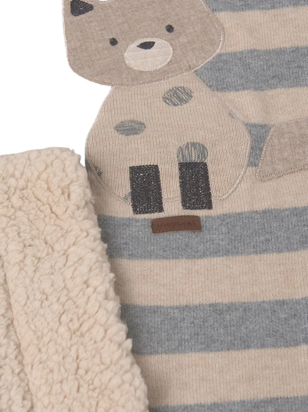 Mayoral Gestreepte sherpa deken Bruin