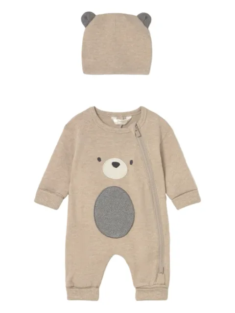 Mayoral bear-appliqué romper set