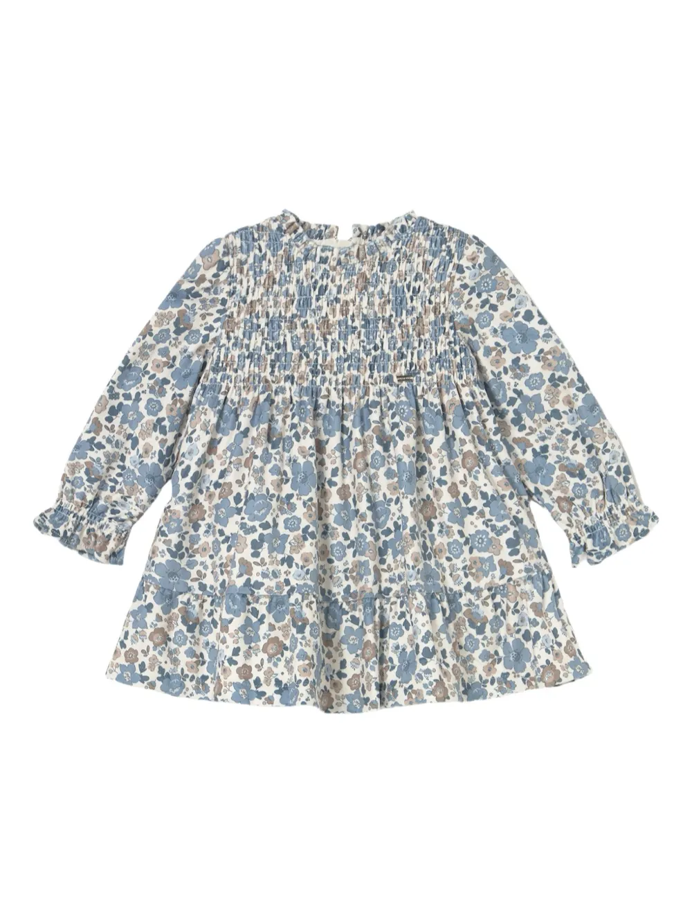 Mayoral Ruffled Floral-print Dress In Blue