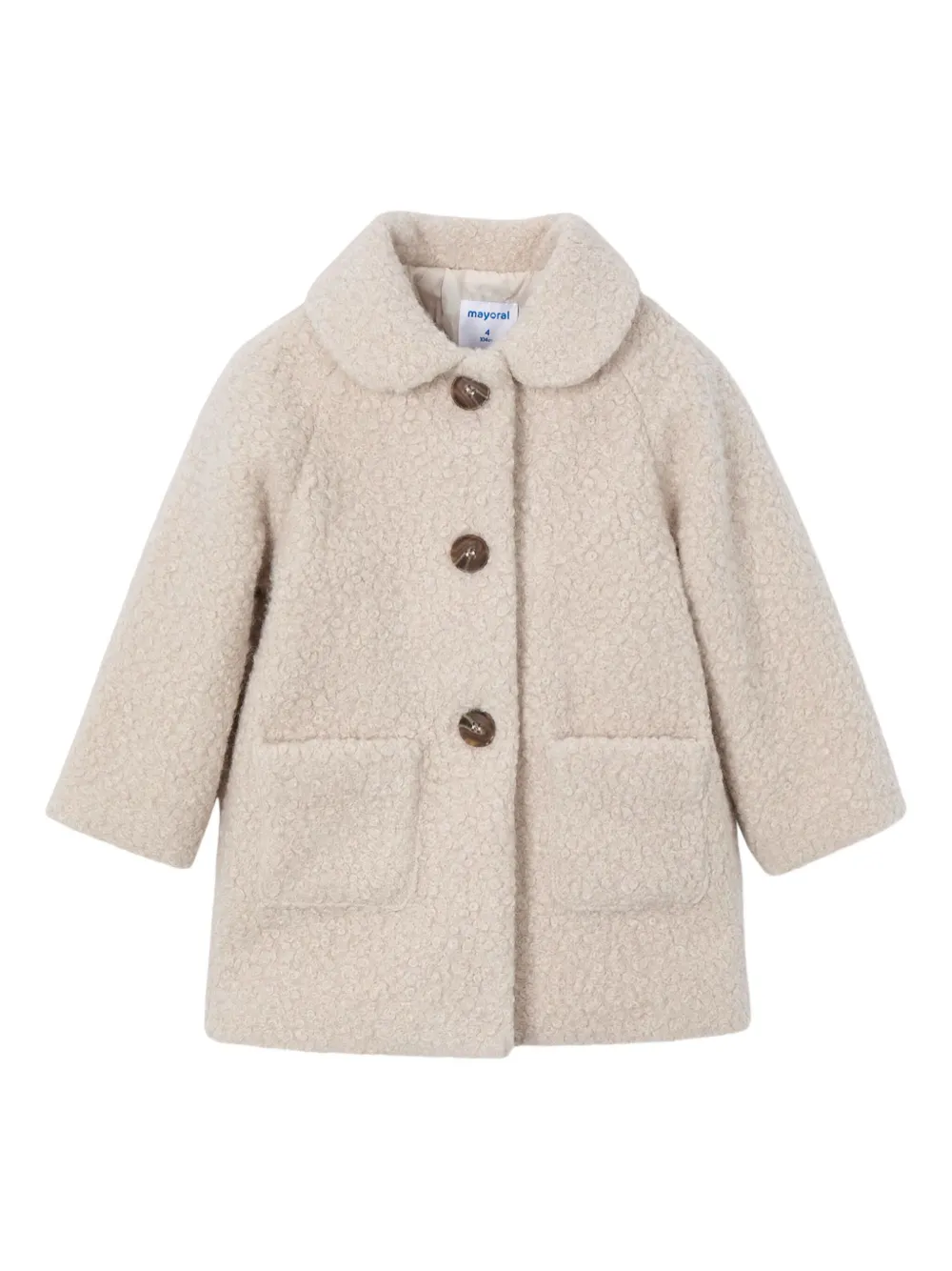 Mayoral Terry Button Coat In Neutral