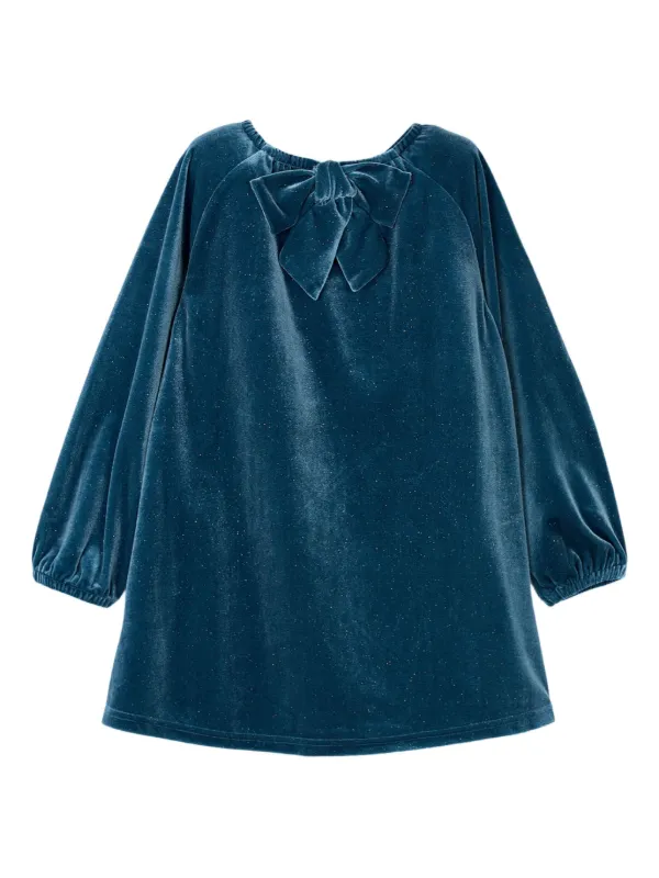 Mayoral Velvet Bow Dress | Blue | FARFETCH