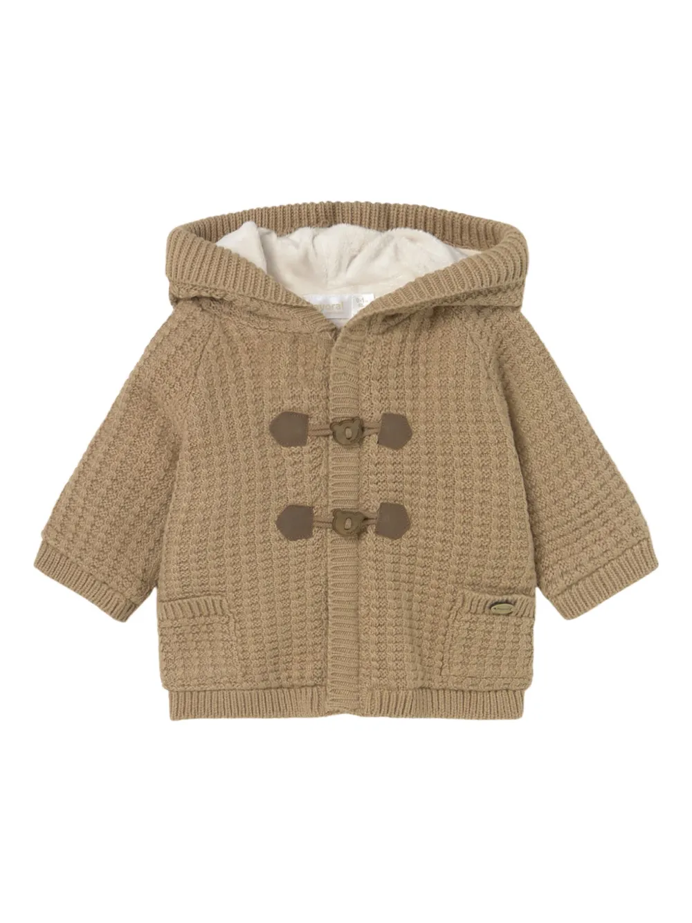 Mayoral hooded knit jacket | Brown | Image 1