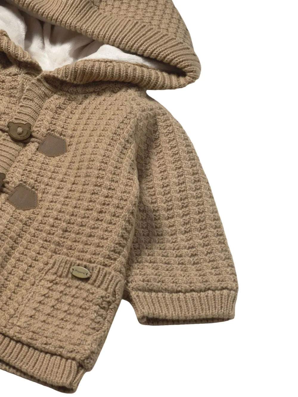 Mayoral Gebreid jack met capuchon Bruin