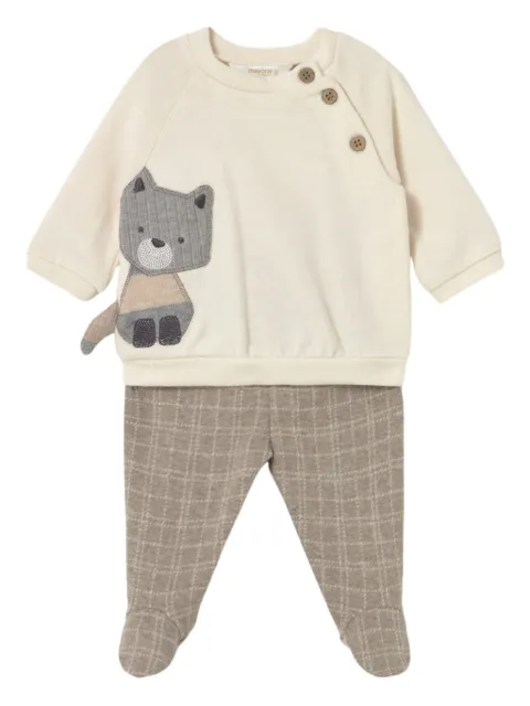 Mayoral appliqué checked tracksuit