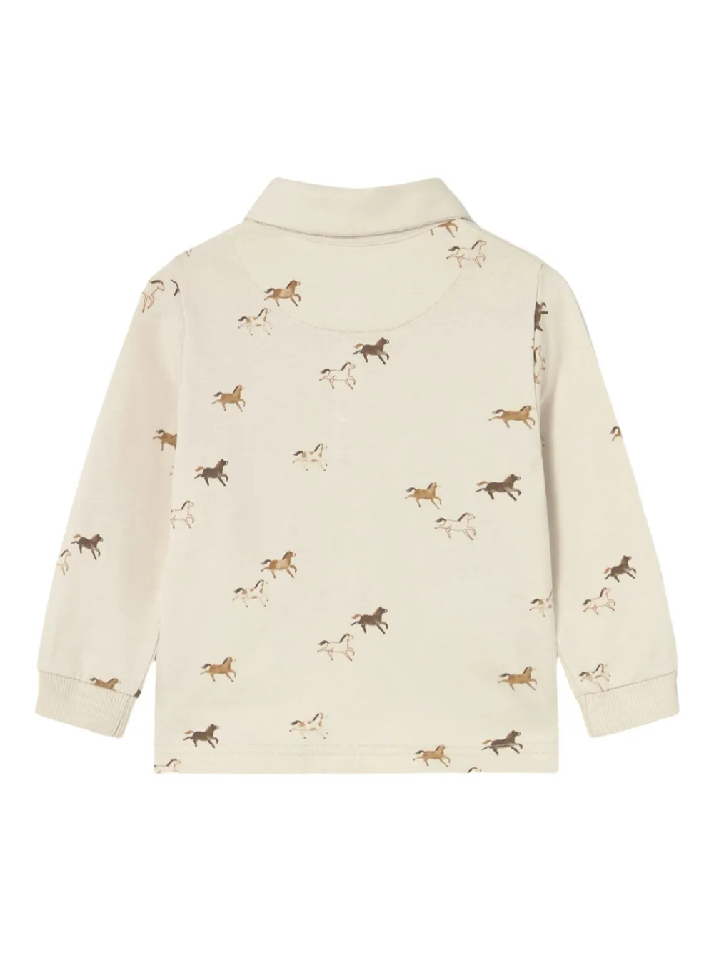 Mayoral Poloshirt met logoprint - Beige