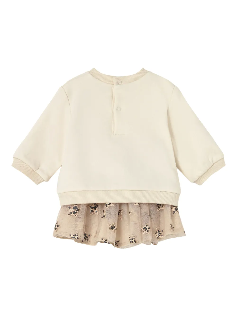 Mayoral Sweater en tulen rok verfraaid met strik - Beige