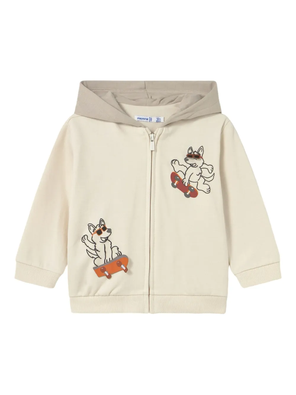 Mayoral Interactive zip-up sweatshirt | Neutrals | Image 1
