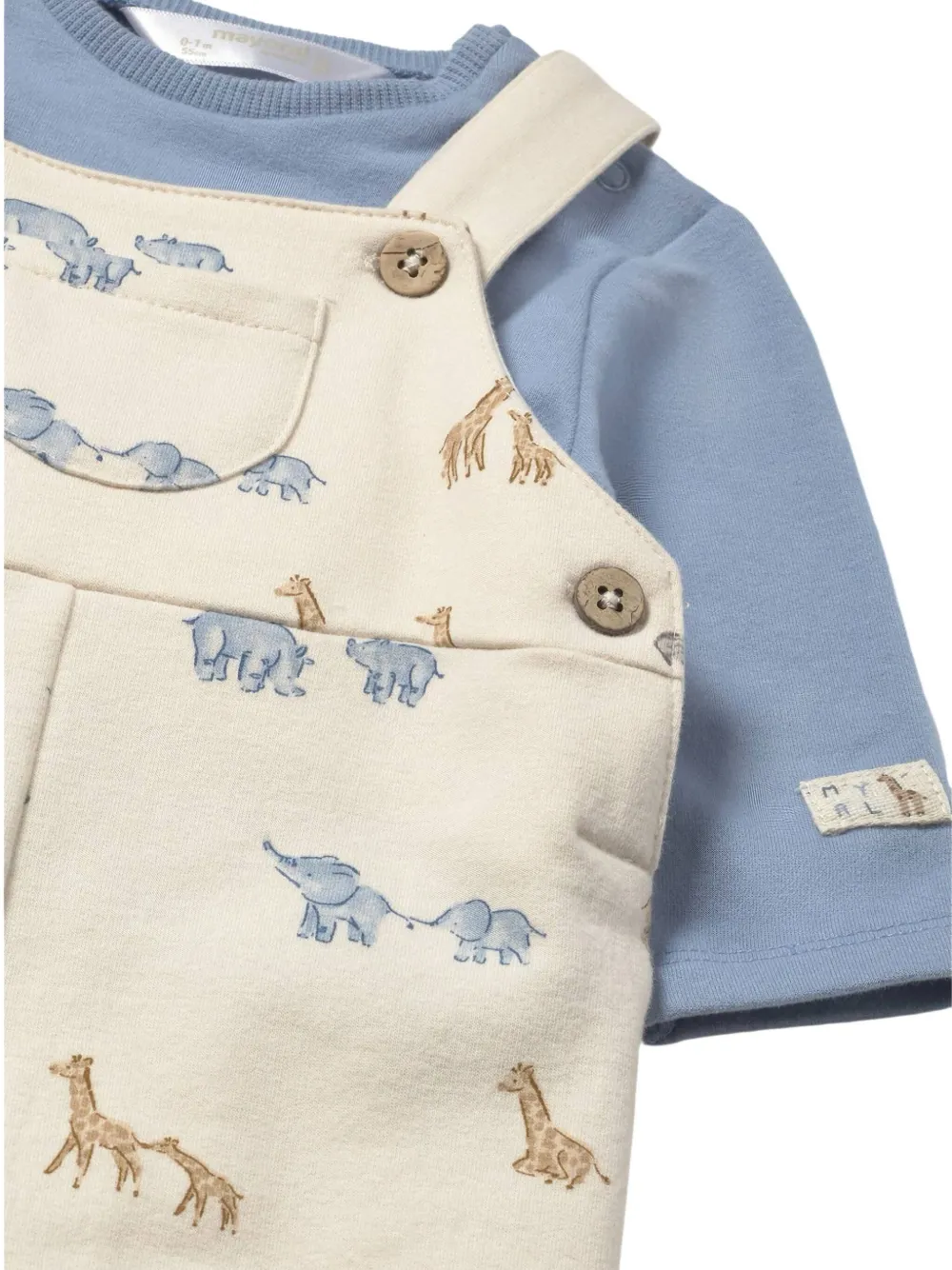 Mayoral Twee tuinbroeken met print Blauw