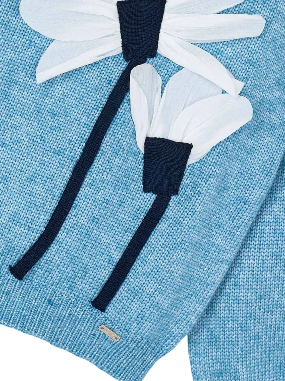 Mayoral Trui met bloemapplicatie Blauw