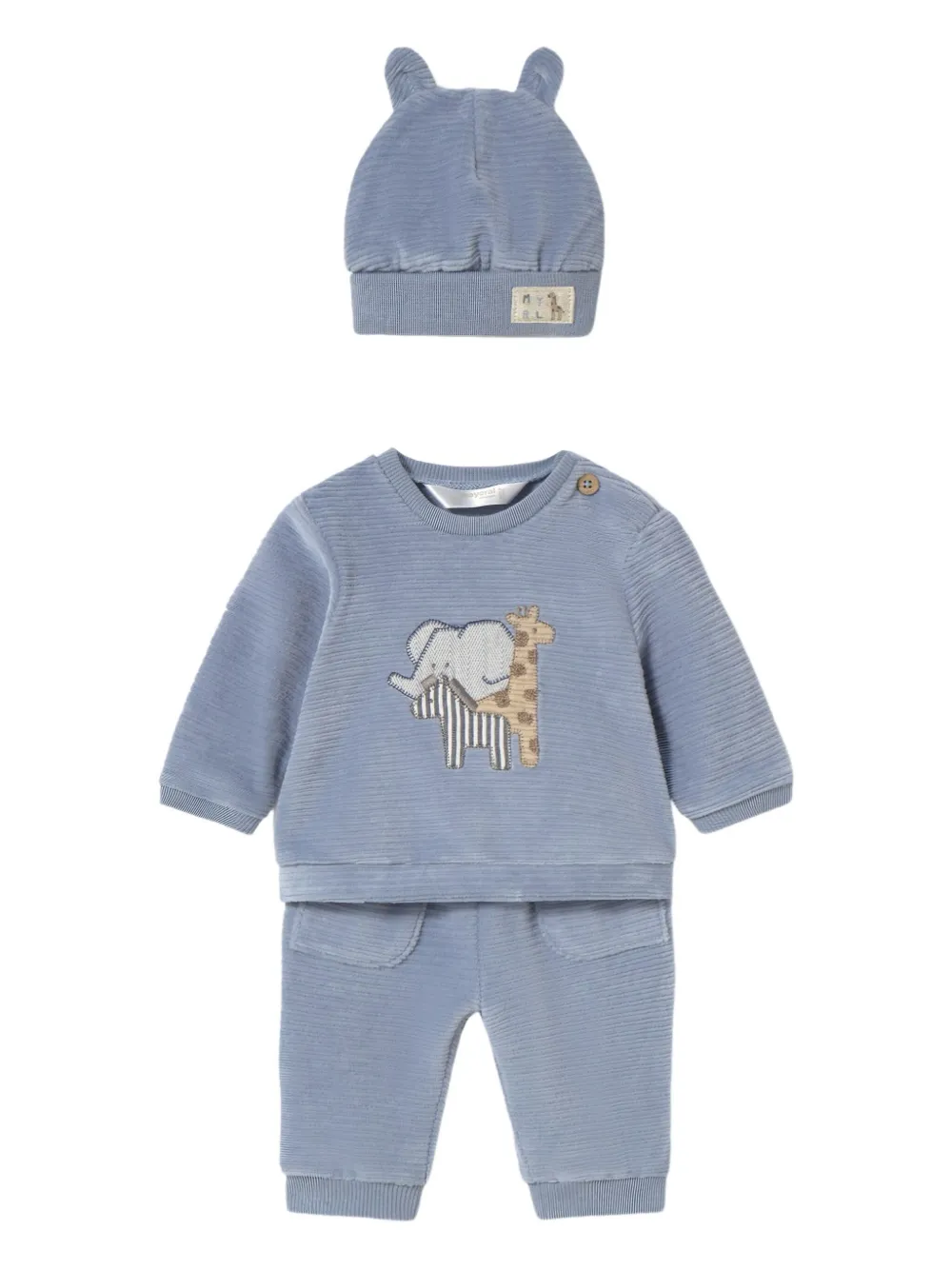 Mayoral corduroy 3-piece set tracksuit | Blue | Image 1