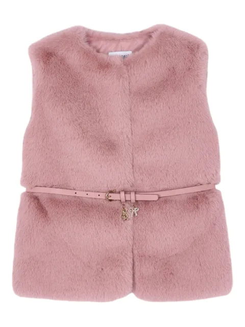 Mayoral belted faux-fur vest