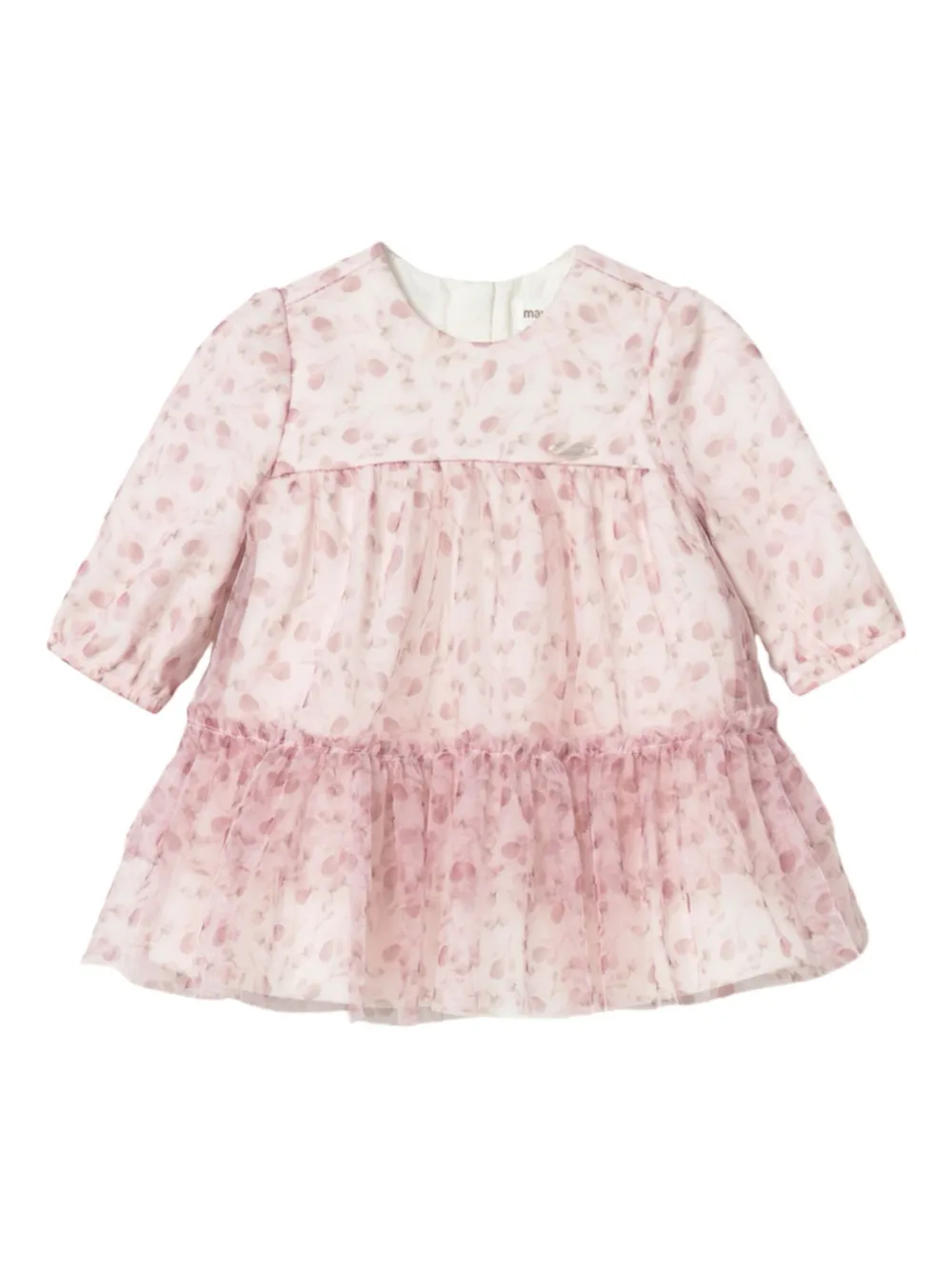 Mayoral Floral-print Ruffled Dress In Pink