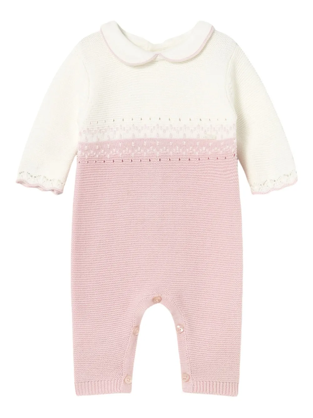 Mayoral Babies' Cotton Romper In Neutral