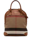 Burberry Pre-Owned 2000-2017 Medium Mega Check Canvas Bloomsbury Saddle satchel - Brown
