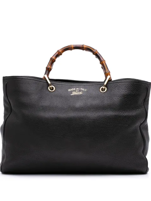 Gucci Pre-Owned 2016-2025 Large Calfskin Bamboo Shopper satchel