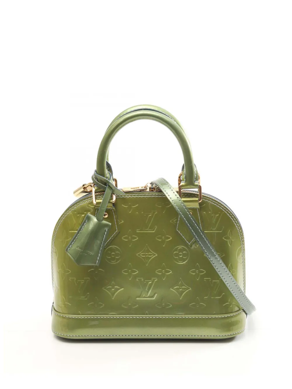 Louis Vuitton Pre-Owned 2011 モノグラム ヴェルニ アルマ BB サッチェルバッグ - グリーン Louis Vuitton Pre-Owned 2011 モノグラム ヴェルニ アルマ BB サッチェルバッグ - グリーン