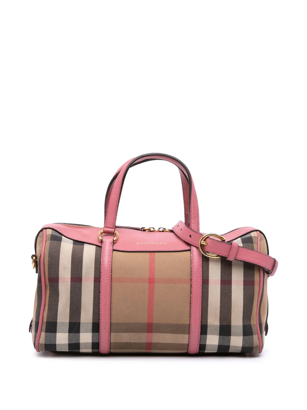 Burberry Pre-Owned 2000-2017 Medium House Check Canvas Derby Alchester Burberry Pre-Owned 2000-2017 Medium House Check Canvas Derby Alchester