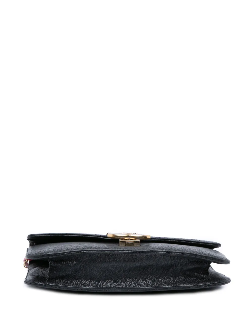 Pre-owned Chanel 2016-2017 Paris Cuba Medium Caviar Thread Around Flap Crossbody Bag In Black