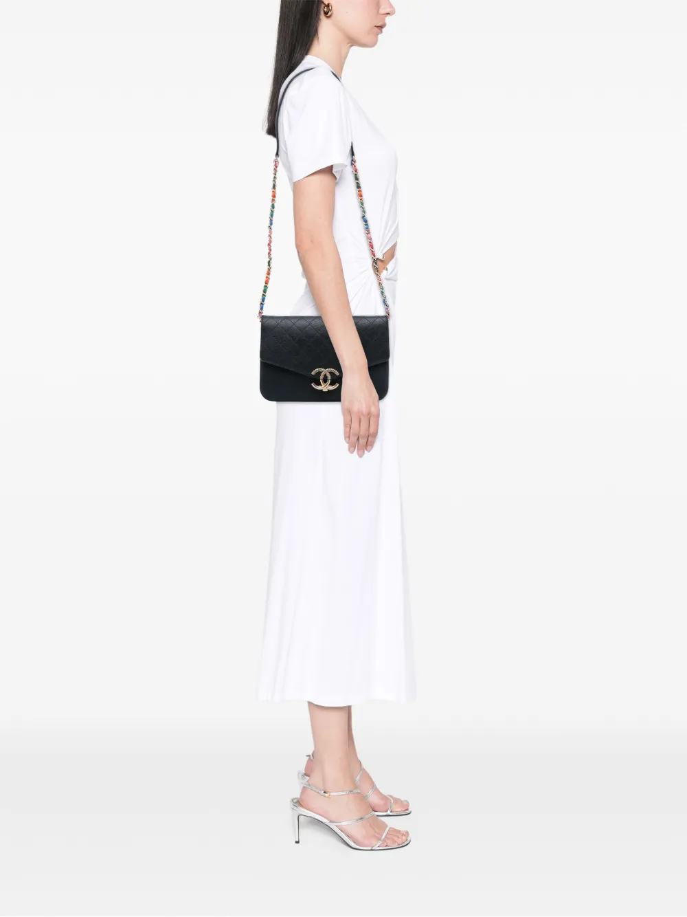 CHANEL Pre-Owned 2016-2017 Paris Cuba Medium Caviar Thread Around Flap crossbody bag | Pre-Owned | Image 2