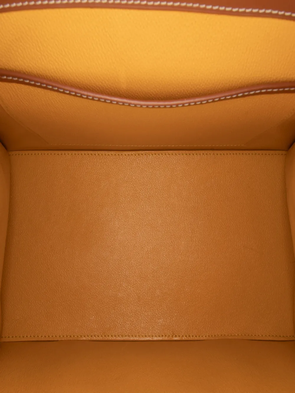 Pre-owned Goyard 2018 Leather Saigon Structured Pm Satchel In Brown