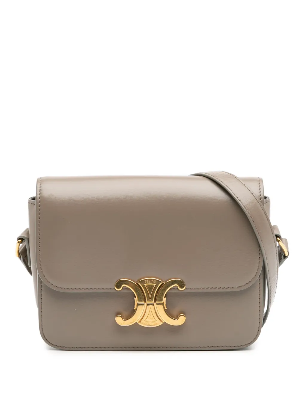 Celine Pre-Owned 2019 Teen Shiny Calfskin Triomphe crossbody bag - Celine Pre-Owned 2019 Teen Shiny Calfskin Triomphe crossbody bag -