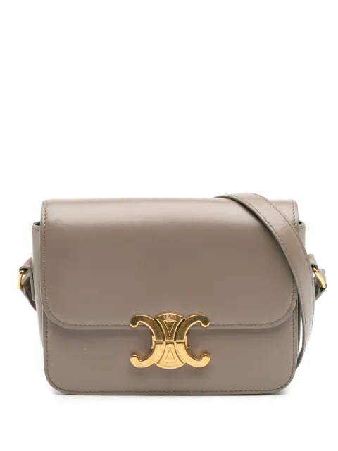 Celine Pre-Owned 2019 Teen Shiny Calfskin Triomphe crossbody bag