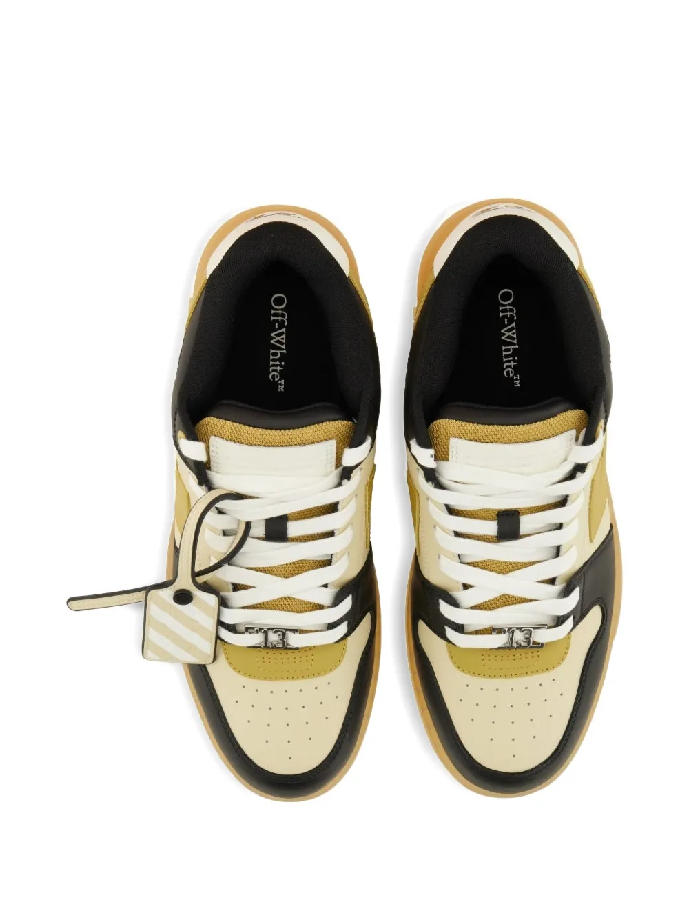 Off-White lace-up sneakers Zwart