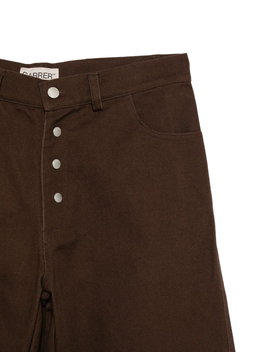 Carrer Button Trousers In Brown