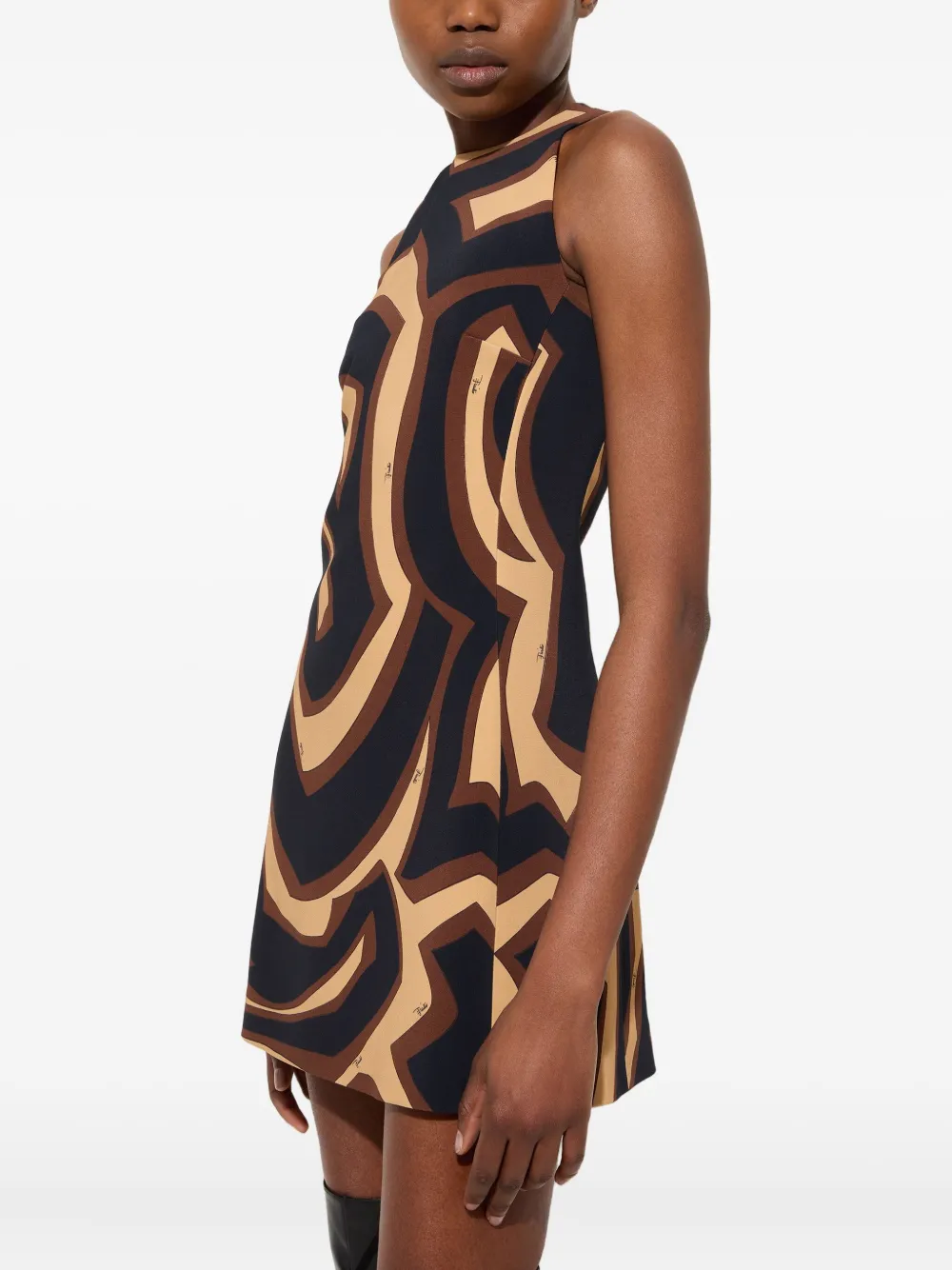 PUCCI Midi-jurk met abstracte print Zwart