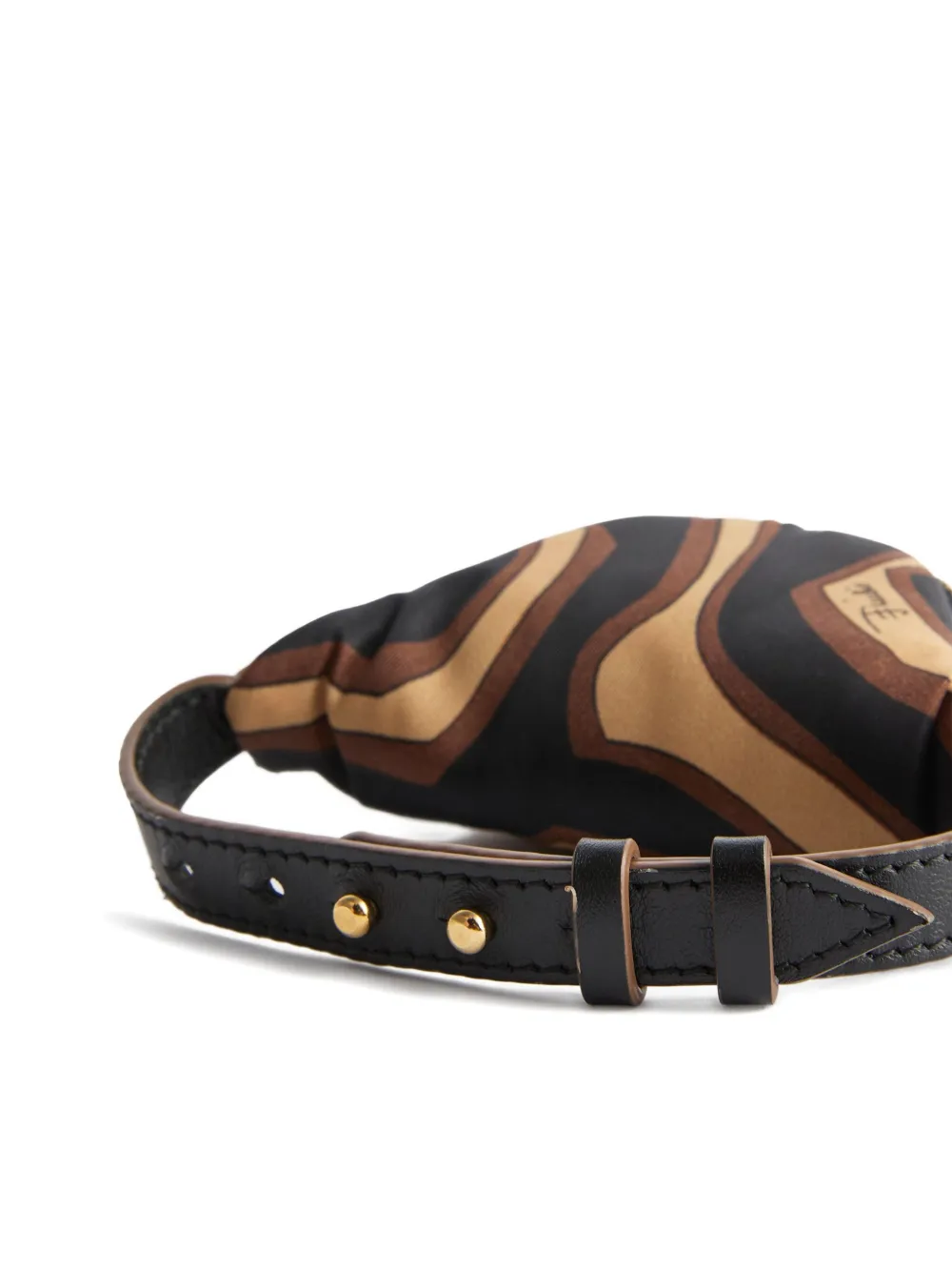 Pucci Yummy Leather-strap Printed Coin Purse In Black
