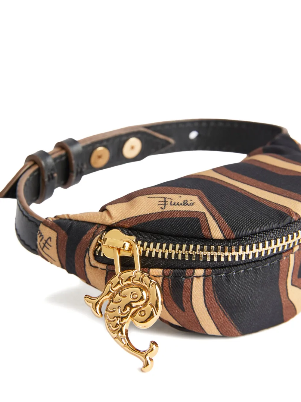 Pucci Yummy Leather-strap Printed Coin Purse In Black