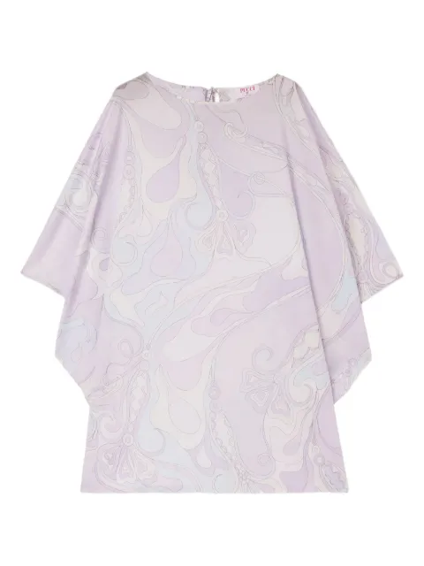PUCCI robe-caftan à imprimé ondulé