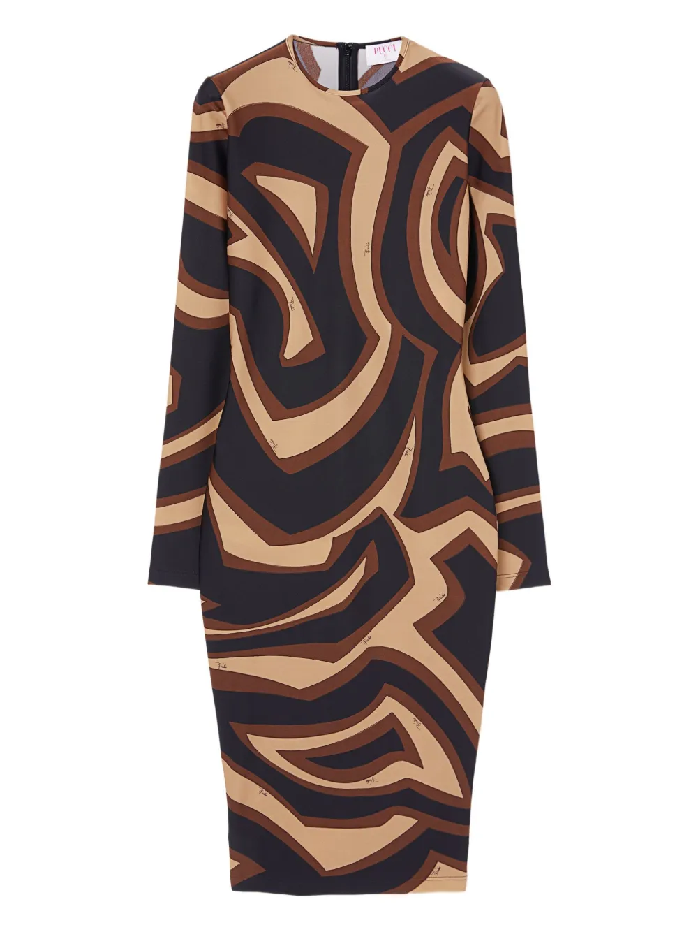 PUCCI wave-print long-sleeve dress - ブラック PUCCI wave-print long-sleeve dress - ブラック