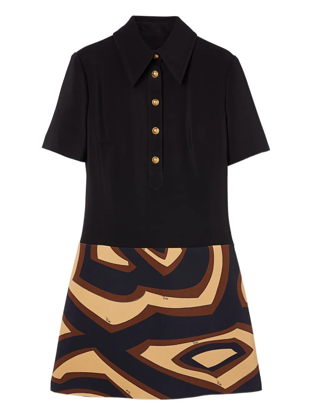 PUCCI labirinto print short dress | Black | Image 1