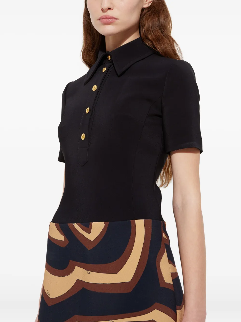 Pucci Labirinto Print Short Dress In Black