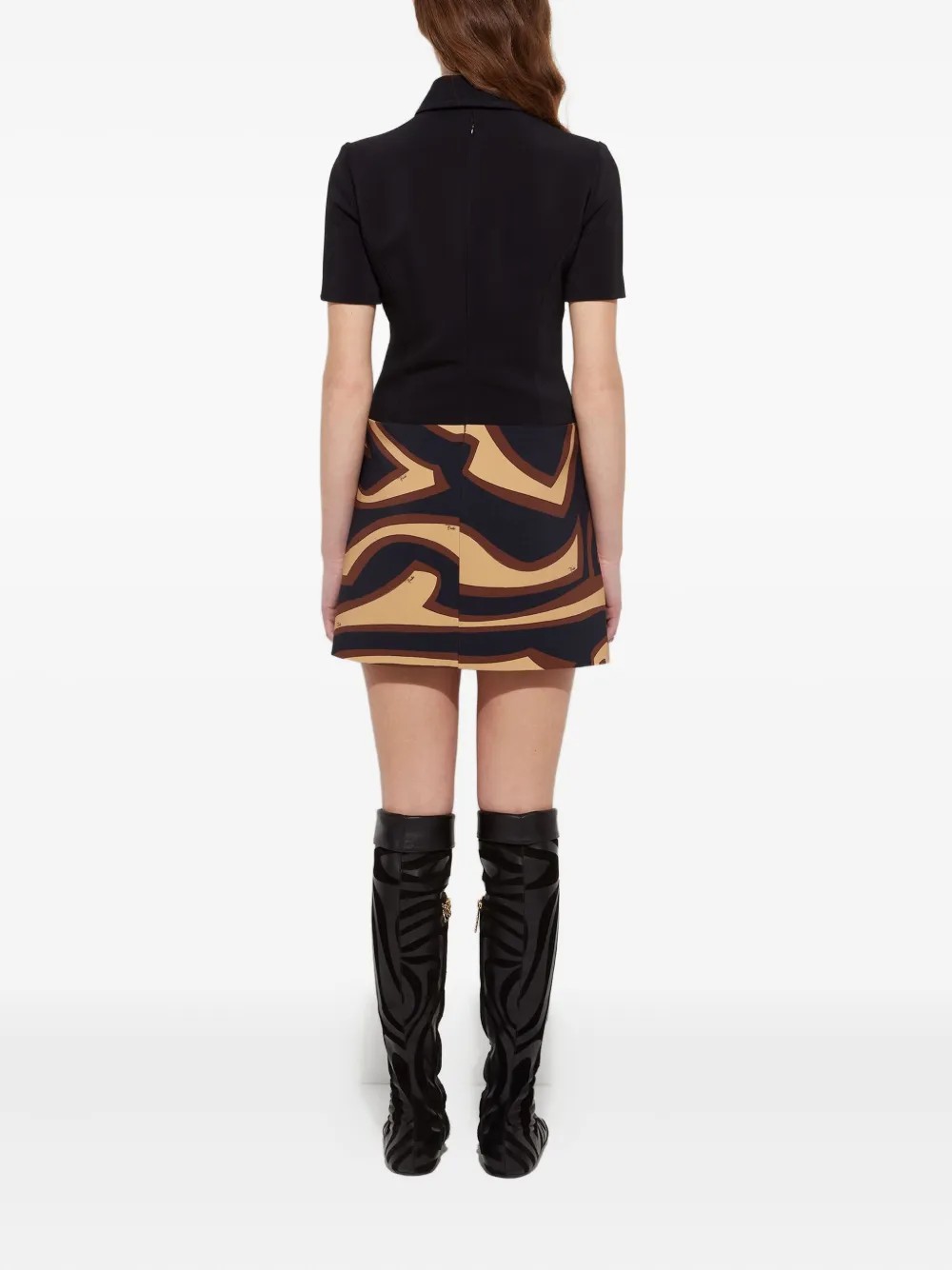 Pucci Labirinto Print Short Dress In Black