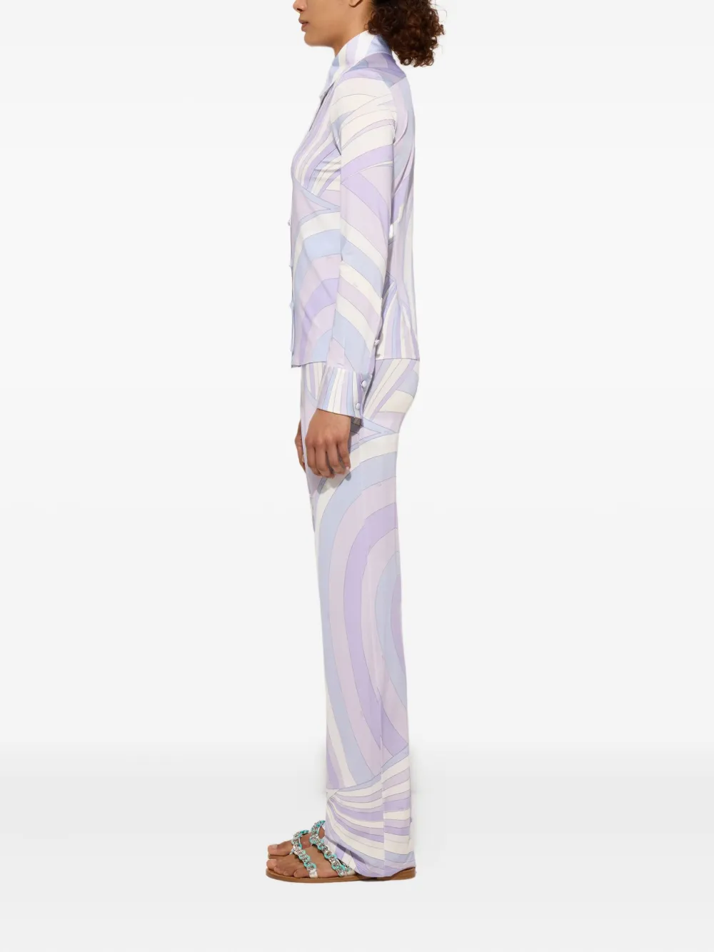 PUCCI Iride-print trousers - Paars