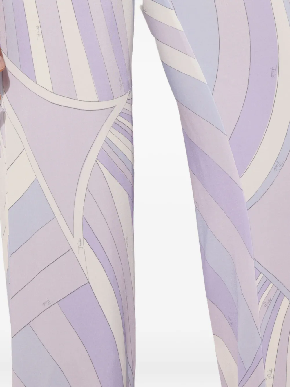 Pucci Iride-print Trousers In Purple
